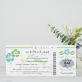 Turks- und Caico-Save the Date Boarding-Pass Save The Date (Stehend Vorderseite)