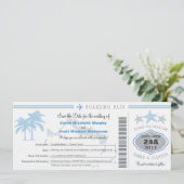 Turks- und Caico-Save the Date Boarding-Pass Save The Date (Stehend Vorderseite)