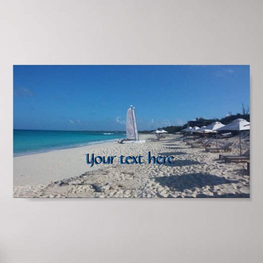 Turks und Caicos Beach Poster (Vorne)