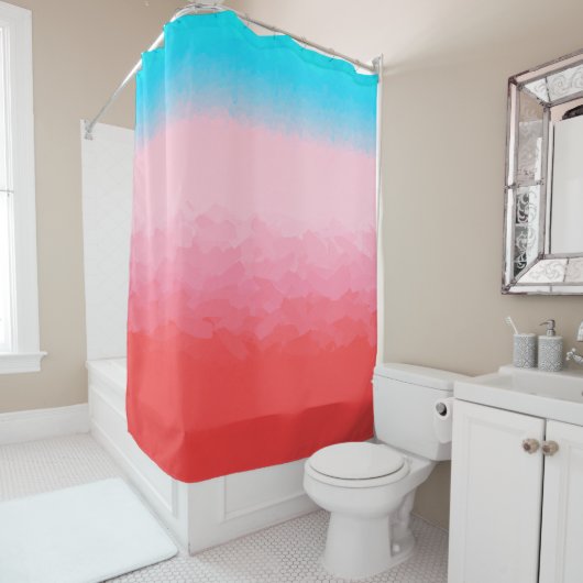 Turks und Caicos Blue und Coral Ombre Duschvorhang (Beispiel)