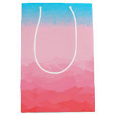Turks und Caicos Blue und Coral Ombre Mittlere Geschenktüte (Vorderseite)