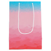 Turks und Caicos Blue und Coral Ombre Mittlere Geschenktüte (Rückseite)