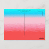 Turks und Caicos Blue und Coral Ombre Postkarte (Rückseite)