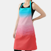 Turks und Caicos Blue und Coral Ombre Schürze (InSitu)