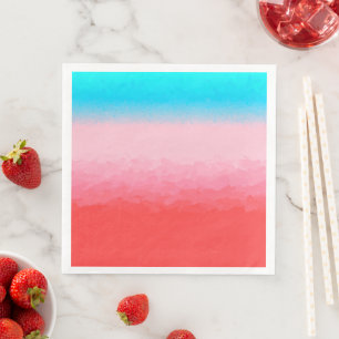 Turks und Caicos Blue und Coral Ombre Serviette