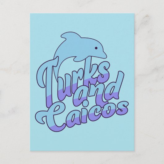 Turks und Caicos Dolphin Postkarte (Vorderseite)