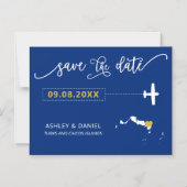 Turks und Caicos Hochzeit Speichern Sie die Datums Magneteinladung (Vorderseite)