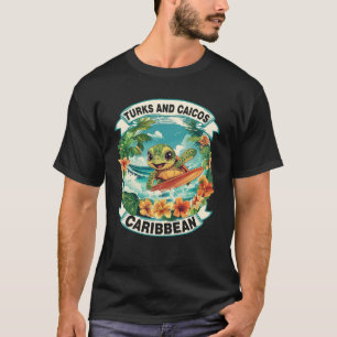Turks und Caicos Karibik Niedliches Meer Schildkrö T-Shirt