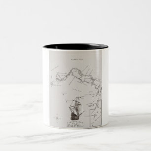 Turks- und Caicos-Karte Zweifarbige Tasse
