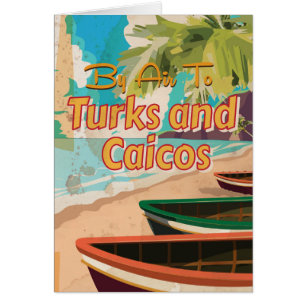 Turks- und Caicos-Poster für Vintage-Reisen