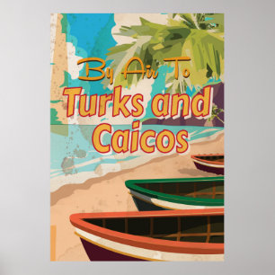 Turks- und Caicos-Poster für Vintage-Reisen Poster