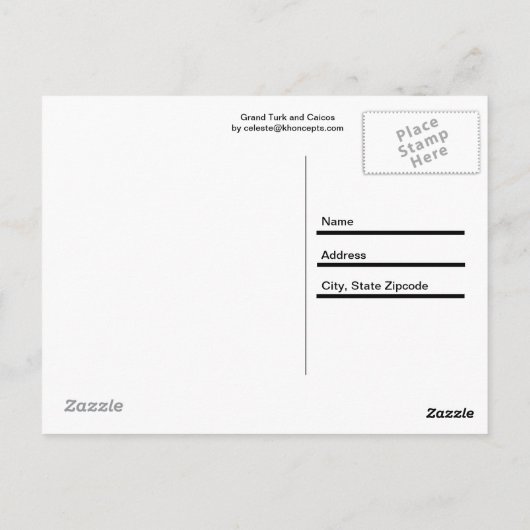 Turks und Caicos Postkarte (Rückseite)