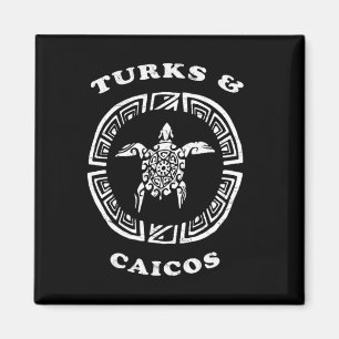 Turks- und Caicos-Retro-Vintage-Tril-Schildkröte-F Magnet