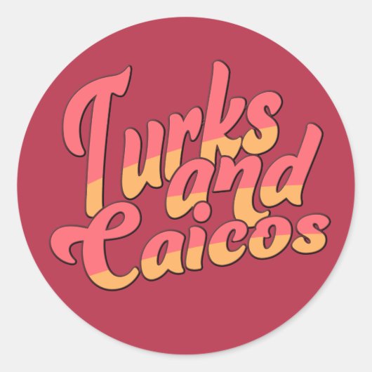 Turks und Caicos Runder Aufkleber (Vorderseite)