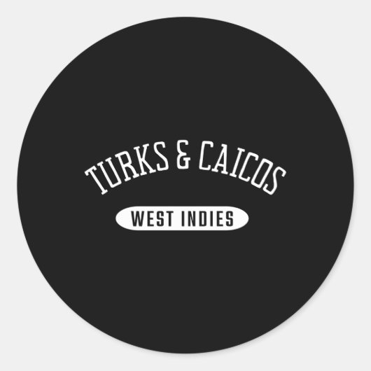 Turks und Caicos Stil Türken Caicos West Indies Runder Aufkleber (Vorderseite)