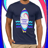 Turks und Caicos Surfboard Reiten Sie die Wellen T T-Shirt