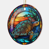 Turks und Caicos Urlaub Souvenir Keramik Ornament (Links)