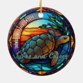 Turks und Caicos Urlaub Souvenir Keramik Ornament (Hinten)