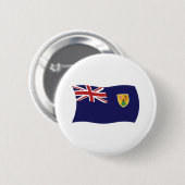 Turks- und Caicosinseln-Flagge Knopf Button (Vorne & Hinten)