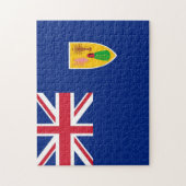 Turks- und Caicosinseln - Flagge - Puzzle (Vertikal)
