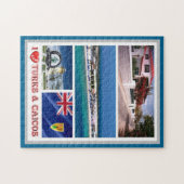 Turks- und Caicosinseln - I Liebe - Puzzle (Horizontal)
