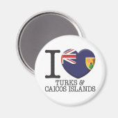 Turks- und Caicosinseln Magnet (Vorderseite/Rückseite)