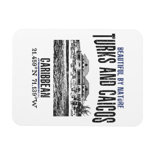 Turks- und Caicosinseln Magnet (Horizontal)