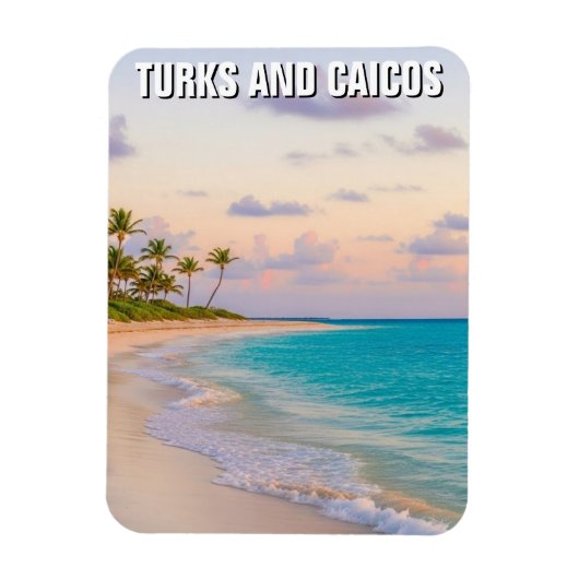 Turks- und Caicosinseln Reise Magnet (Vertikal)