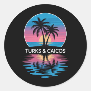Turks- und Caicosinseln Runder Aufkleber