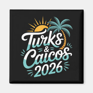 Turks- und Caicosinseln-Souvenirs 2026 Design Magnet