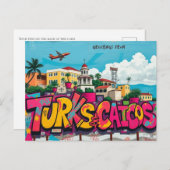 Turks- und Caicosinseln UK Graffiti Postcard Postkarte (Vorne/Hinten)