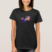 Turks- und Caicosinseln USA - Flagge T-Shirt (Vorderseite)