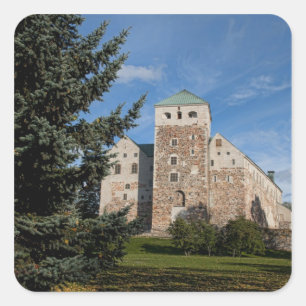 Turku, Finnland, alte Turun Linna Burg, eine Quadratischer Aufkleber
