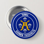 Turku Round Emblem Button (Vorne & Hinten)