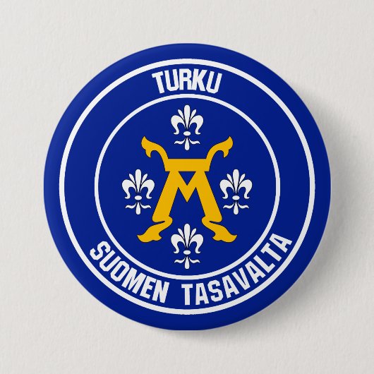 Turku Round Emblem Button (Vorderseite)