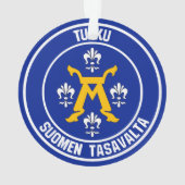 Turku Round Emblem Ornament (Rückseite)