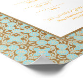 Turkuaz mit Gold nikkah-Zertifikat Poster (Ecke)