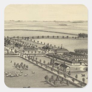 Turlington Farms, Nebraska Quadratischer Aufkleber