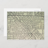 Turlock, CA Vintag Map Postkarte (Vorne/Hinten)