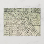 Turlock, CA Vintag Map Postkarte (Vorderseite)