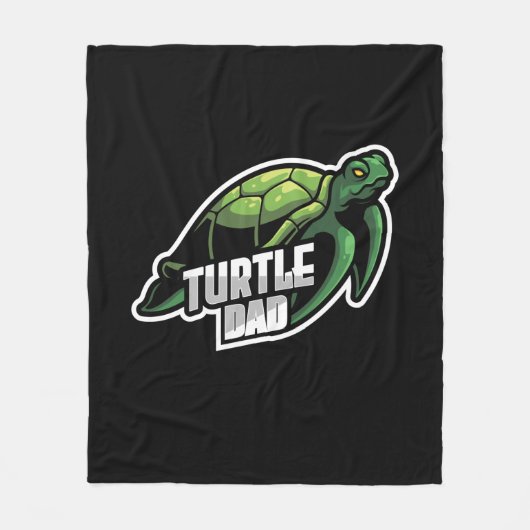 Turlte Lover | Turtle Dad Fleecedecke (Vorderseite)