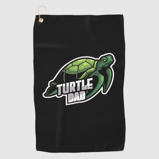 Turlte Lover | Turtle-Vater Golfhandtuch (Vorderseite)