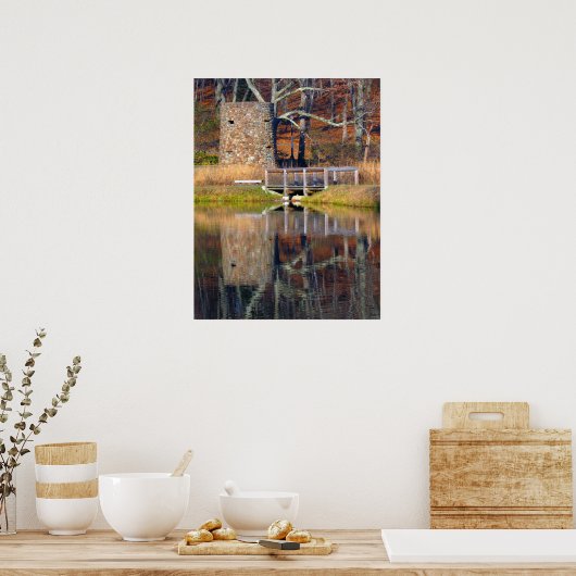 Turm am Teich Poster (Küche)