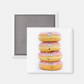 Turm aus rosa Donuszeichen-Magnet Magnet (Vorderseite/Rückseite)
