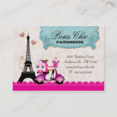 Turm Bäckerei-Kuchen-Kuchen-Pop-Paris Eiffel xox b Visitenkarte (Rückseite)