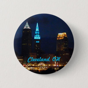 TURM-Blau-Knopf Clevelands, Ohio Terminal Button