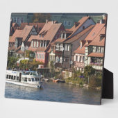 Turm Boat in Little Venice and River Regnitz Fotoplatte (Seite)
