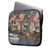 Turm Boat in Little Venice and River Regnitz Laptopschutzhülle (Vorderseite Links)