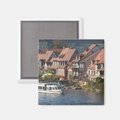 Turm Boat in Little Venice and River Regnitz Magnet (Vorderseite/Rückseite)
