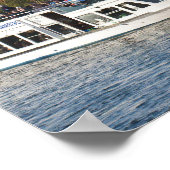 Turm Boat in Little Venice and River Regnitz Poster (Ecke)